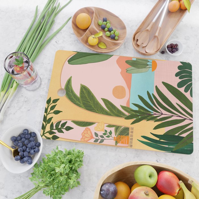 Moroccan Coast Tropical Sunset Scene Cutting Board Gallery Image 2