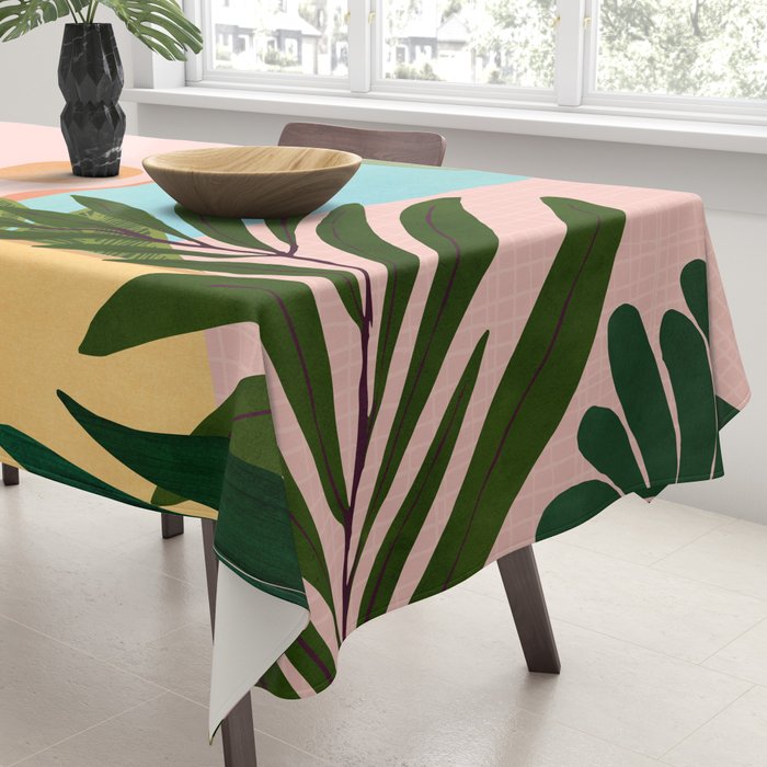 Moroccan Coast Tropical Sunset Scene Tablecloth Gallery Image 3
