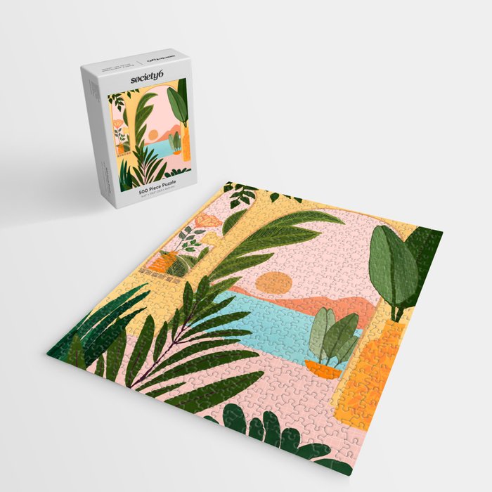 Moroccan Coast Tropical Sunset Scene Jigsaw Puzzle Gallery Image 2