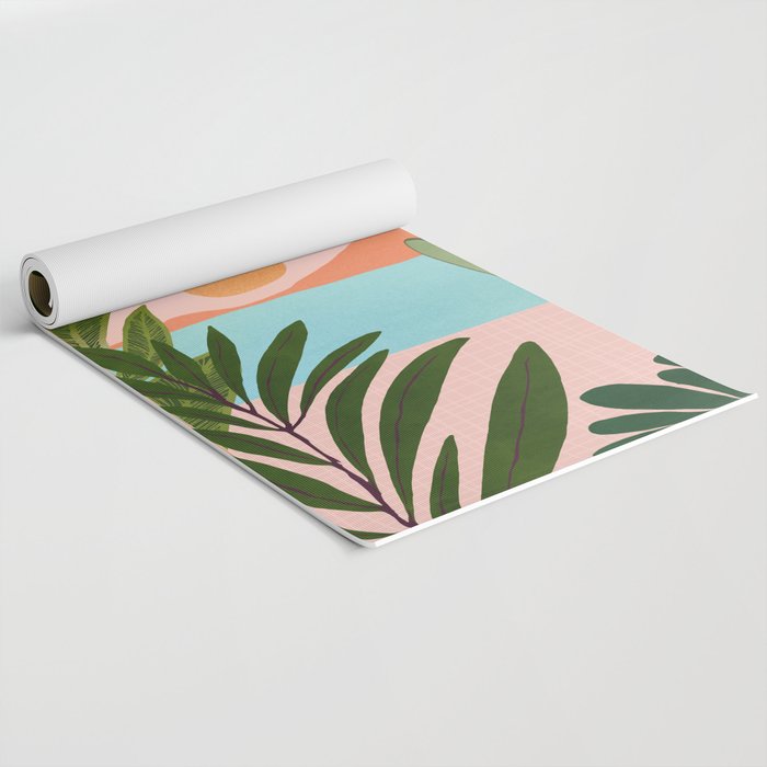 Moroccan Coast Tropical Sunset Scene Yoga Mat Gallery Image 2