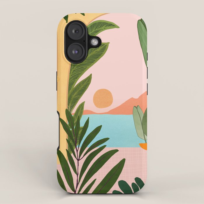 Moroccan Coast Tropical Sunset Scene iPhone Case Gallery Image 1