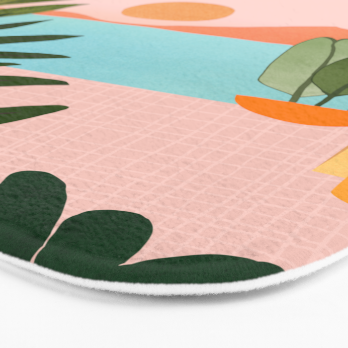 Moroccan Coast Tropical Sunset Scene Bath Mat Gallery Image 3