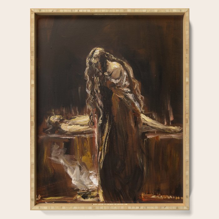Lament of Mary Magdalene at the tomb Serving Tray Gallery Image 1