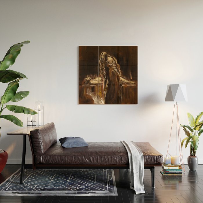 Lament of Mary Magdalene at the tomb Wood Wall Art Gallery Image 2