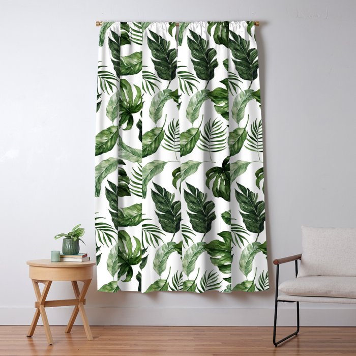 Tropical Leaf Window Curtain