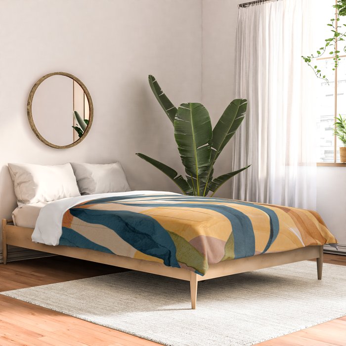 Modern Abstract Art Tropical Leaves 4 Comforter Gallery Image 2