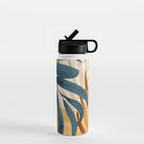 Modern Abstract Art Tropical Leaves 4 Water Bottle Gallery Image 1