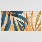 Modern Abstract Art Tropical Leaves 4 Desk Mat Gallery Image 3