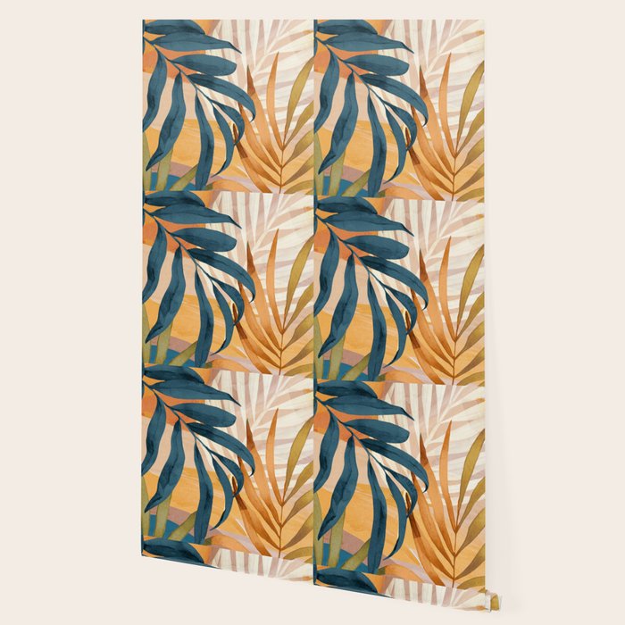 Modern Abstract Art Tropical Leaves 4 Wallpaper Gallery Image 2