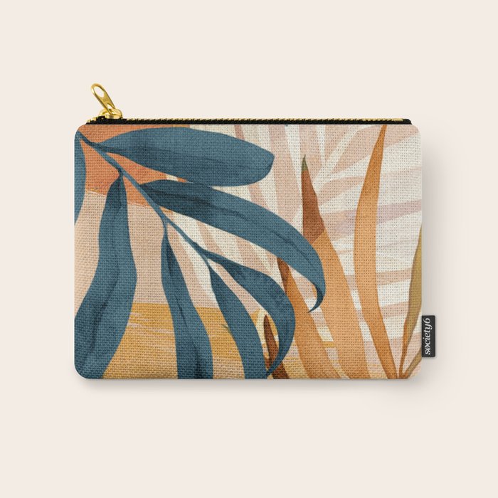 Modern Abstract Art Tropical Leaves 4 Carry All Pouch Gallery Image 1