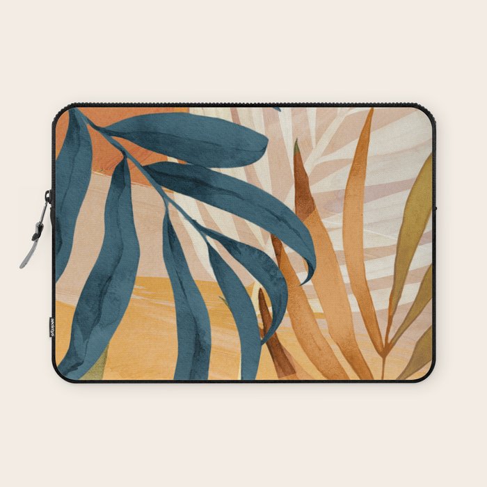Modern Abstract Art Tropical Leaves 4 Laptop Sleeve Gallery Image 1