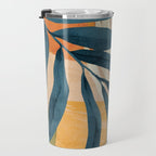 Modern Abstract Art Tropical Leaves 4 Travel Mug Gallery Image 3