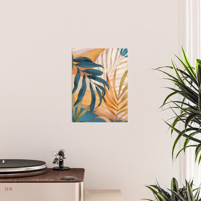 Modern Abstract Art Tropical Leaves 4 Poster Gallery Image 2