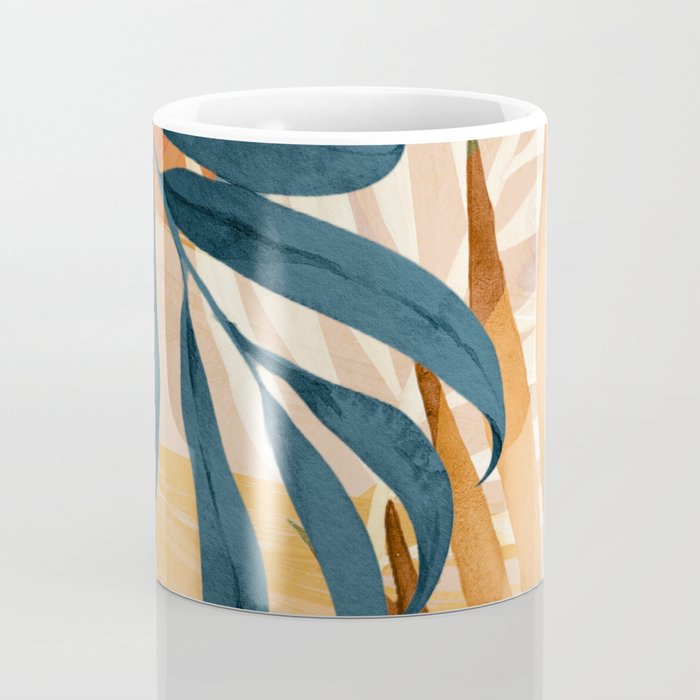 Modern Abstract Art Tropical Leaves 4 Coffee Mug Gallery Image 4