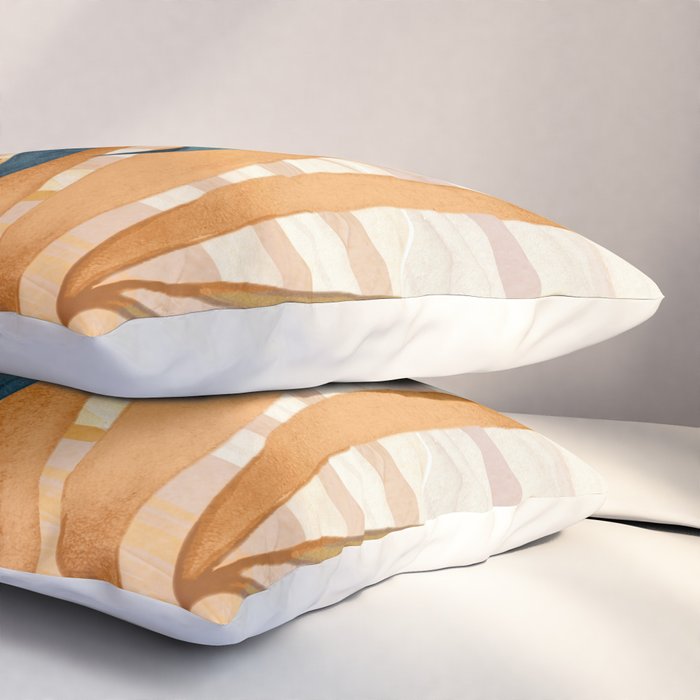 Modern Abstract Art Tropical Leaves 4 Pillow Sham Gallery Image 3