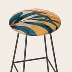 Modern Abstract Art Tropical Leaves 4 Stool Gallery Image 2