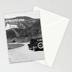 Old Hollywood sign Hollywoodland black and white photograph Stationery Card Gallery Image 2