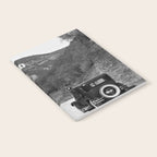 Old Hollywood sign Hollywoodland black and white photograph Notebook Gallery Image 2