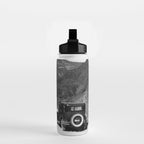 Old Hollywood sign Hollywoodland black and white photograph Water Bottle Gallery Image 2