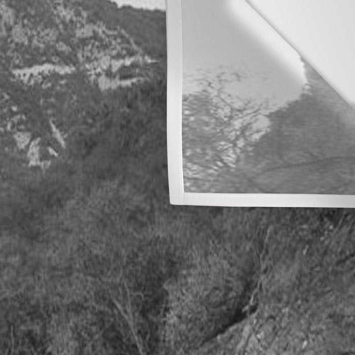 Old Hollywood sign Hollywoodland black and white photograph Wall Tapestry Gallery Image 3