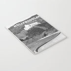 Old Hollywood sign Hollywoodland black and white photograph Notebook Gallery Image 3