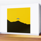 Colorful Parasol Black Yellow Background #decor #society6 #buyart Wall Mural Gallery Image 2