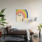 Rainbow Head Nº2 - Happy Pride colours Wood Wall Art Gallery Image 2