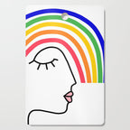 Rainbow Head Nº2 - Happy Pride colours Cutting Board Gallery Image 1