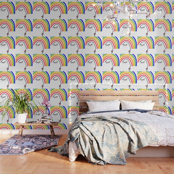 Rainbow Head Nº2 - Happy Pride colours Wallpaper Gallery Image 1