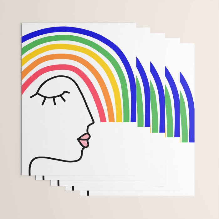 Rainbow Head Nº2 - Happy Pride colours Wrapping Paper Gallery Image 3
