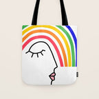 Rainbow Head Nº2 - Happy Pride colours Tote Bag Gallery Image 1