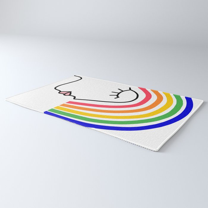 Rainbow Head Nº2 - Happy Pride colours Rug Gallery Image 3