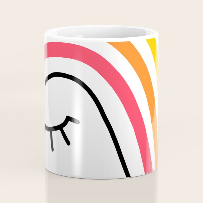 Rainbow Head Nº2 - Happy Pride colours Coffee Mug Gallery Image 4
