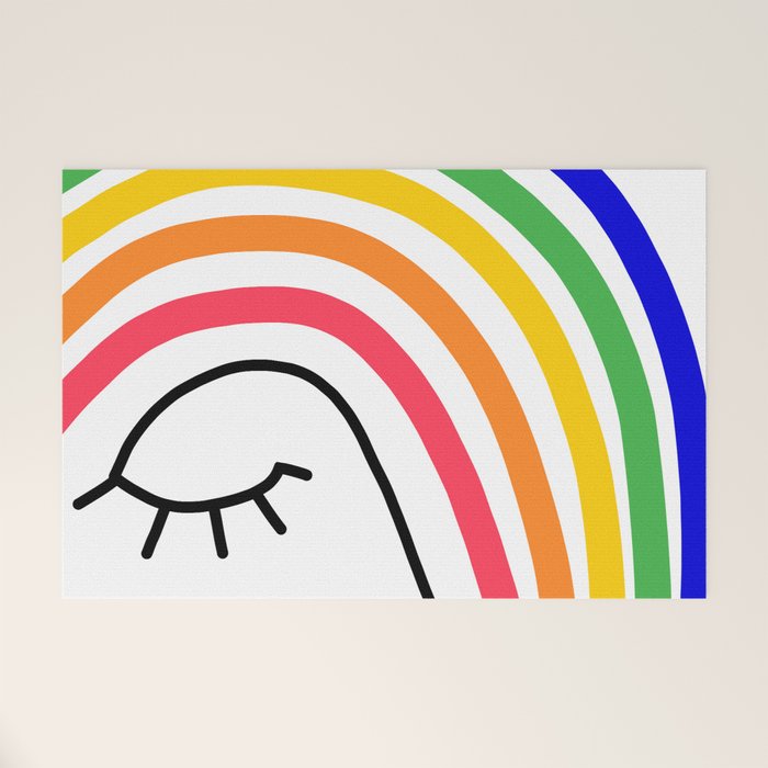 Rainbow Head Nº2 - Happy Pride colours Welcome Mat Gallery Image 1