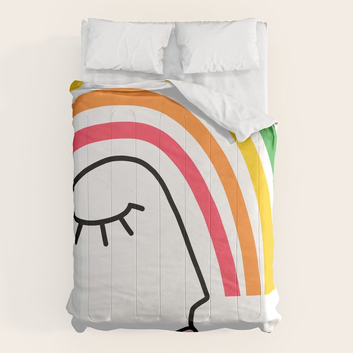 Rainbow Head Nº2 - Happy Pride colours Comforter Gallery Image 1