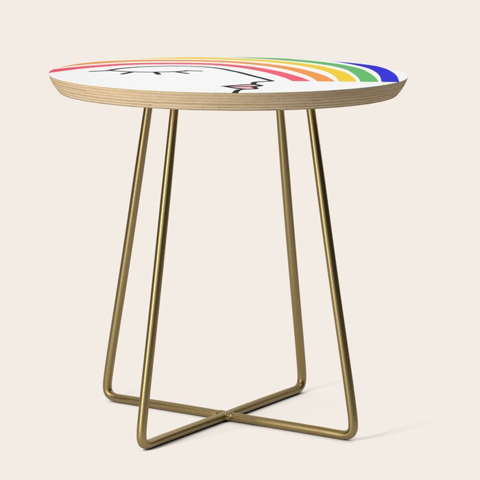 Rainbow Head Nº2 - Happy Pride colours Side Table Gallery Image 1
