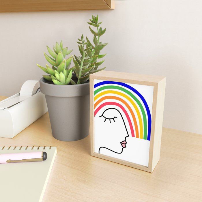 Rainbow Head Nº2 - Happy Pride colours Mini Art Print Gallery Image 2