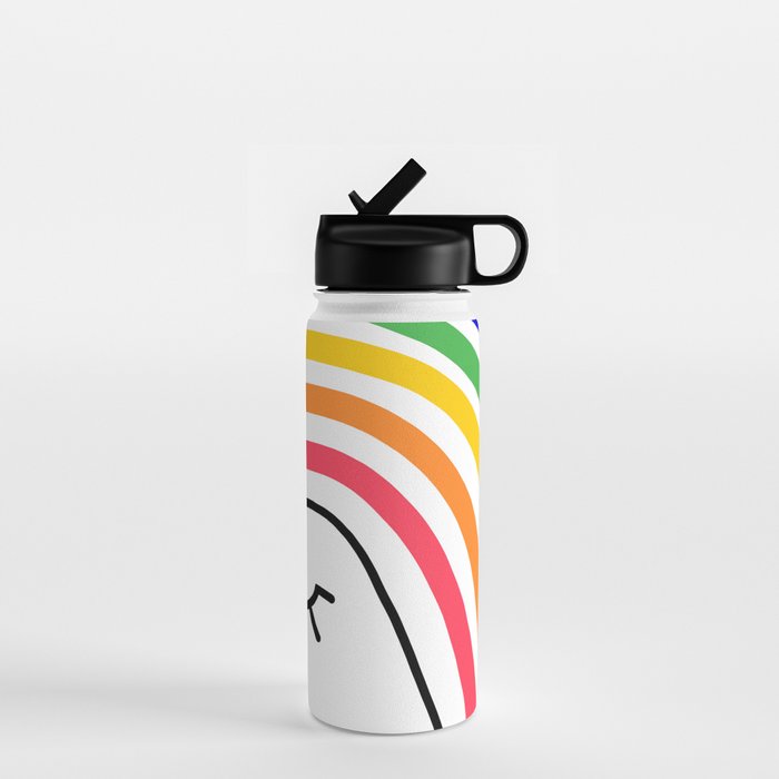 Rainbow Head Nº2 - Happy Pride colours Water Bottle Gallery Image 1