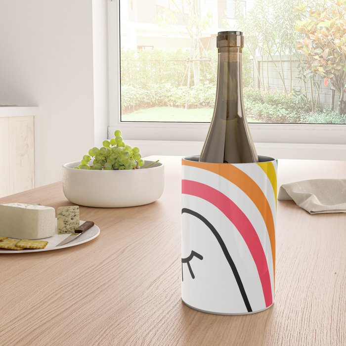 Rainbow Head Nº2 - Happy Pride colours Wine Chiller Gallery Image 4