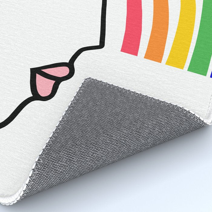 Rainbow Head Nº2 - Happy Pride colours Rug Gallery Image 4