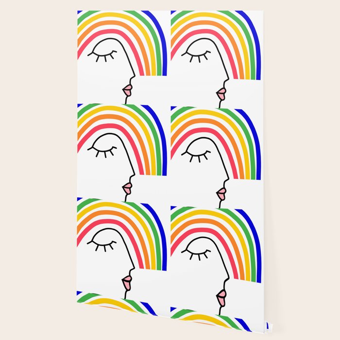 Rainbow Head Nº2 - Happy Pride colours Wallpaper Gallery Image 2