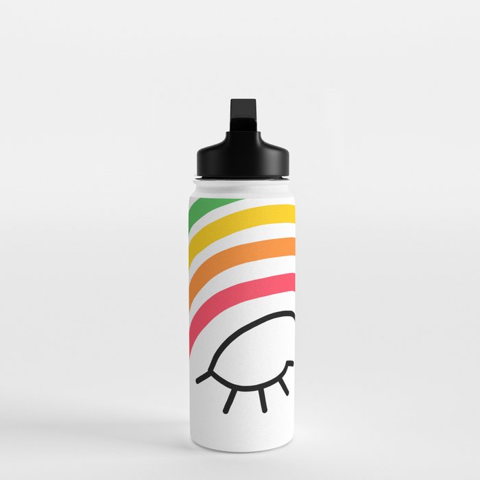 Rainbow Head Nº2 - Happy Pride colours Water Bottle Gallery Image 3