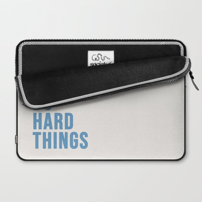 You Can Do Hard Things Cream & Blue Laptop Sleeve Gallery Image 2