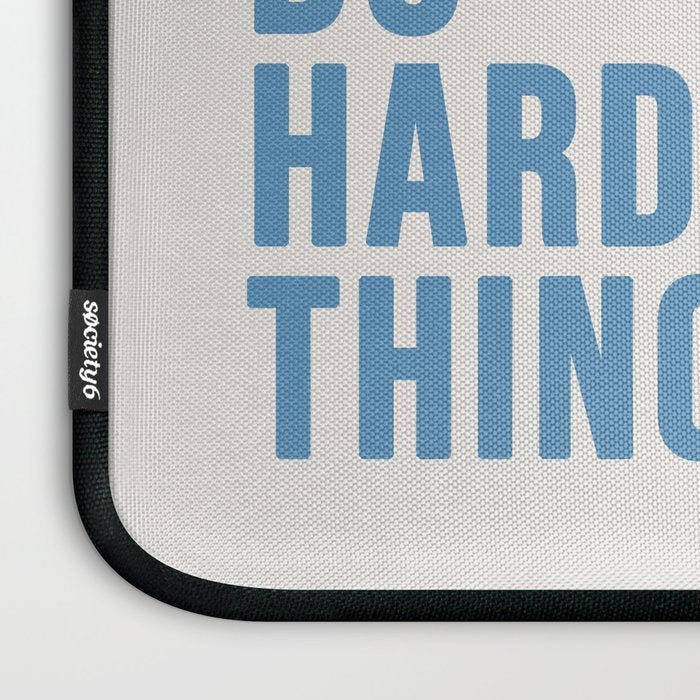 You Can Do Hard Things Cream & Blue Laptop Sleeve Gallery Image 3