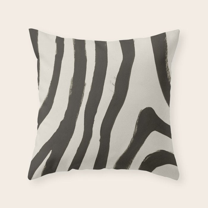 Painted Zebra Throw Pillow Gallery Image 1