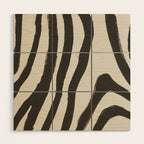 Painted Zebra Wood Wall Art Gallery Image 1