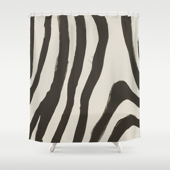 Painted Zebra Shower Curtain Gallery Image 1