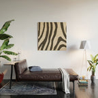 Painted Zebra Wood Wall Art Gallery Image 2