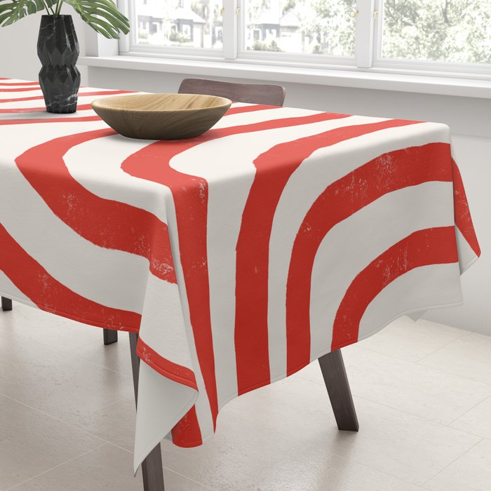 Red Lines  Tablecloth Gallery Image 3