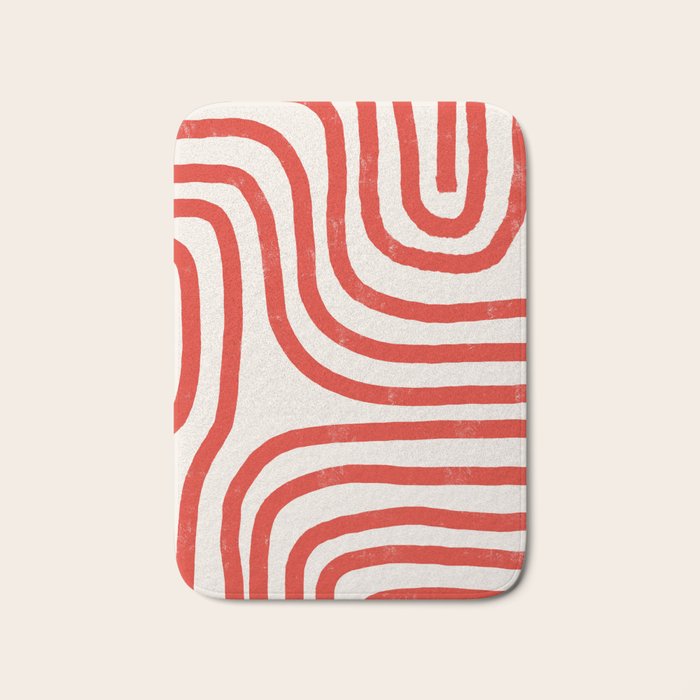 Red Lines  Bath Mat Gallery Image 1